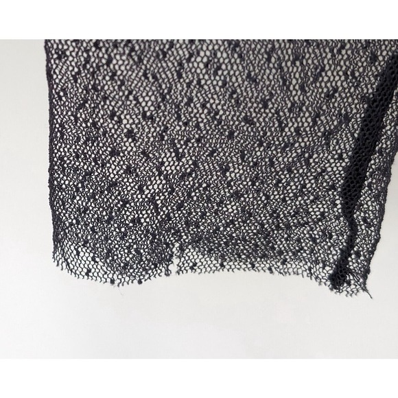 Biya Johnny Was Top Blue Floral Embroidered Mesh Nylon Sheer Misses Size S Flaws - Picture 4 of 9